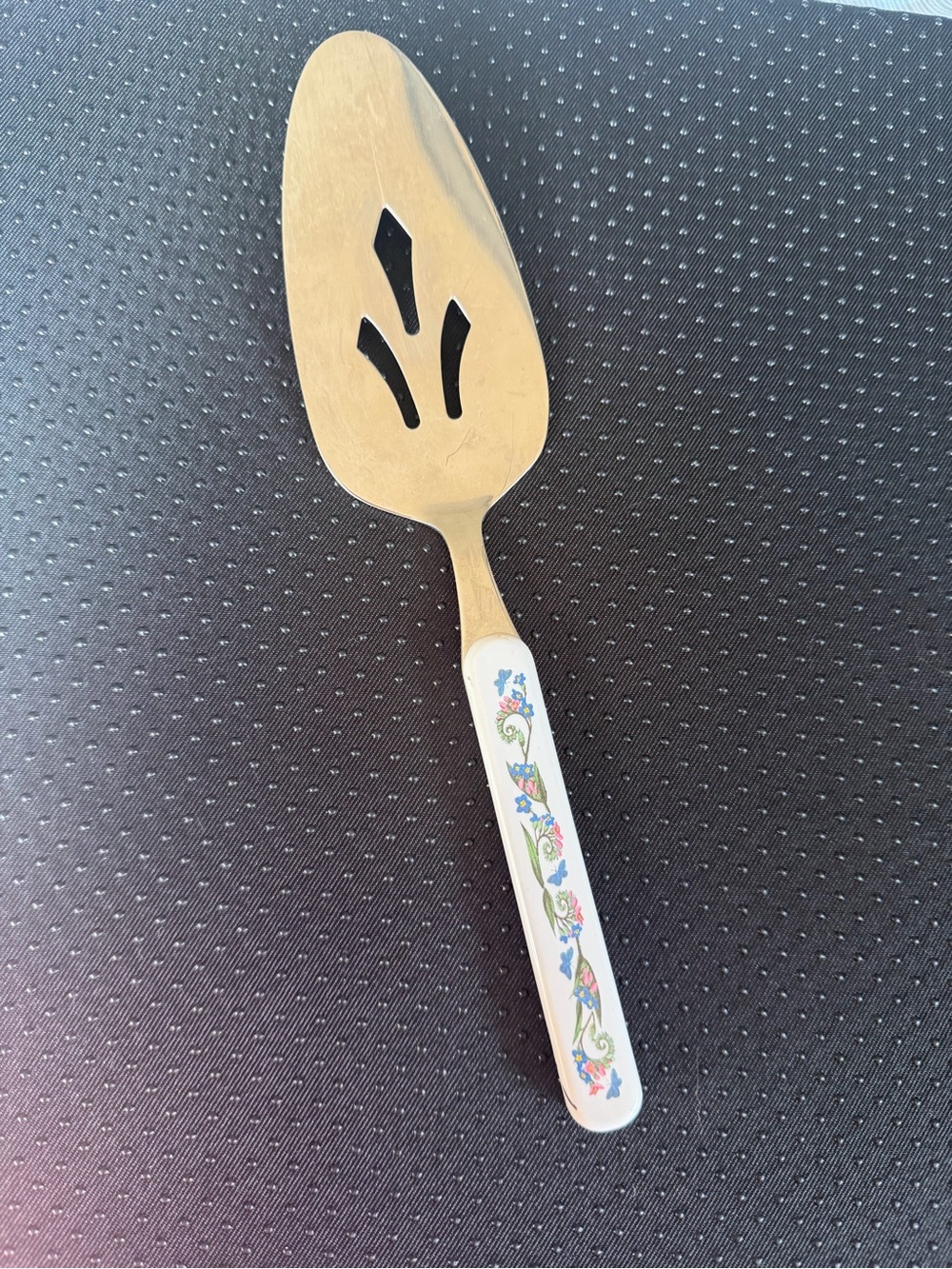 Vintage Portmeirion Botanic Garden Slotted Serving Spoon Floral Butterfly Japan